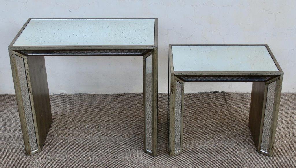 Set Of 2 Mirror Nesting Table